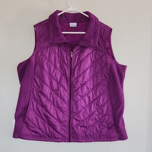 Womens Purple Columbia Quilted Puffer Vest sz 3X plus jacket / coat 24W - 26W